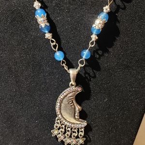 Lovely Moon Crystal & Chalcedony Necklace